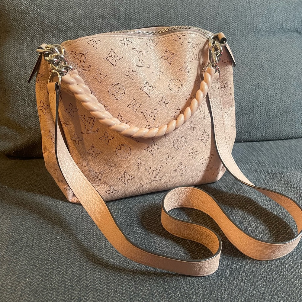Louis Vuitton Blush Monogram Mahina Perforated Calfskin Shoulder Bag